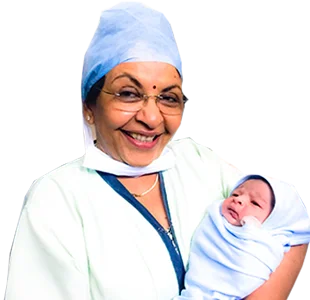 A Successful with successfully delivered IVF baby