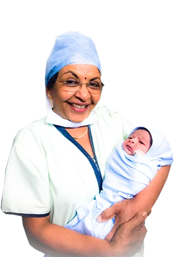 A Successful with successfully delivered IVF baby